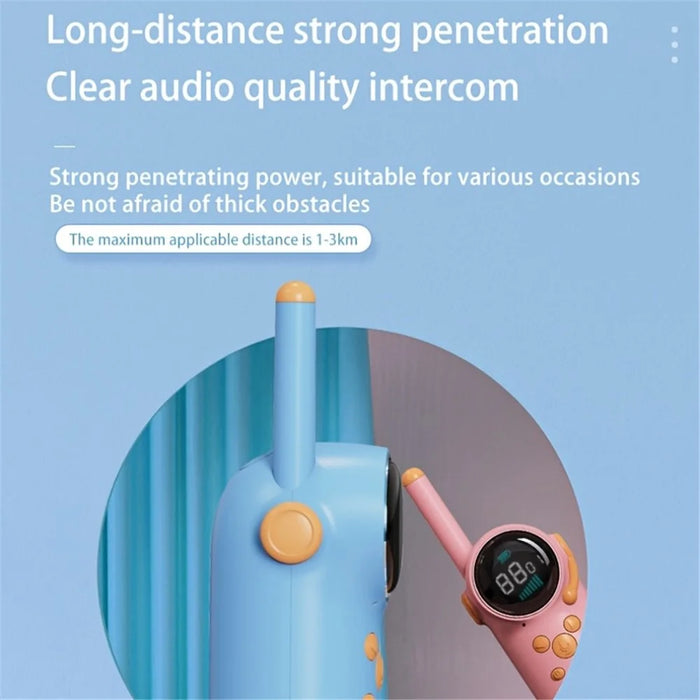 D22 1Pair Intelligent Children Digital Walkie Talkies Portable Wireless Intercom with Flashlight - 6