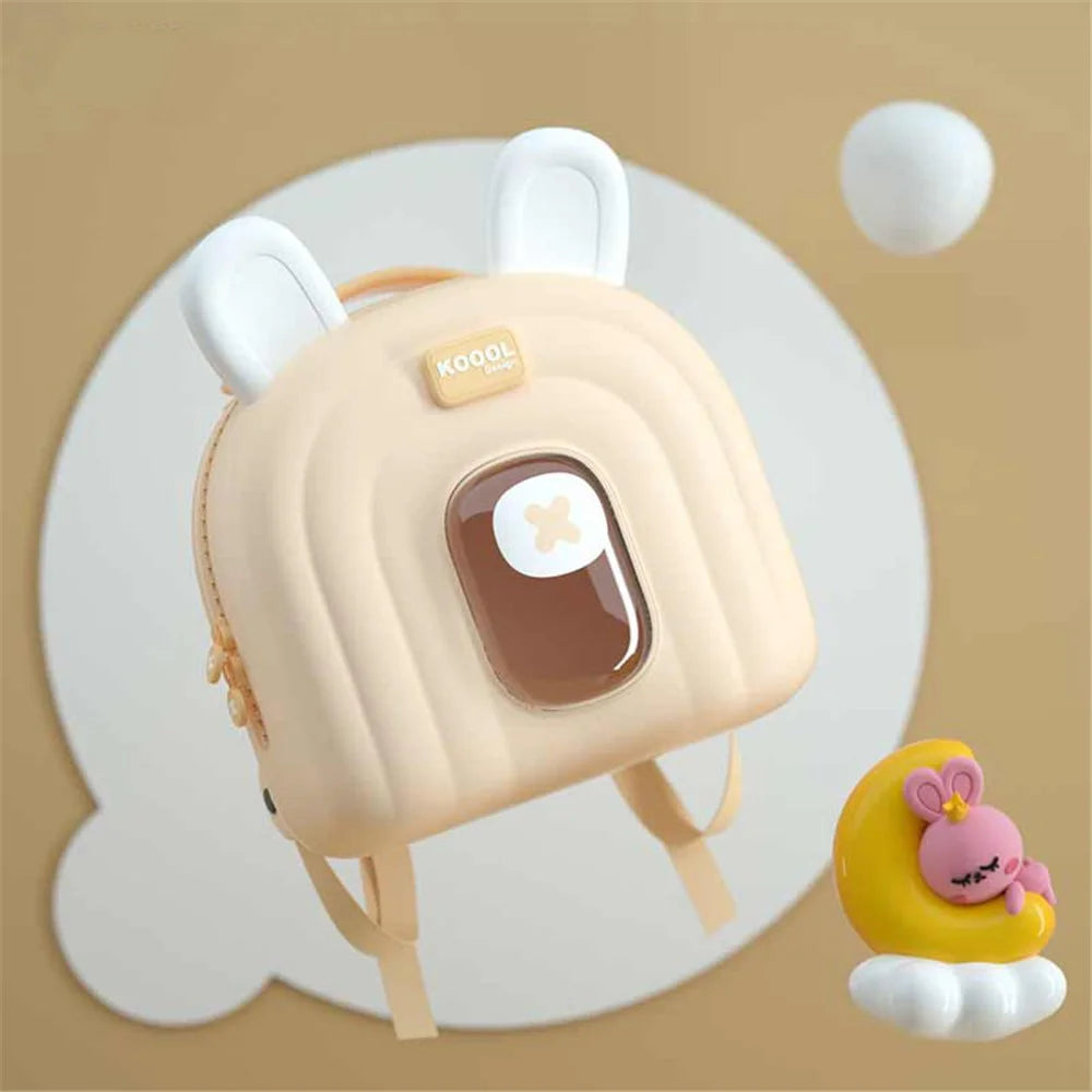 KOOOL K52 Cartoon Rabbit Kids Backpack EVA+PVC Waterproof Children Dual Shoulder Bag - Light Yellow - 2