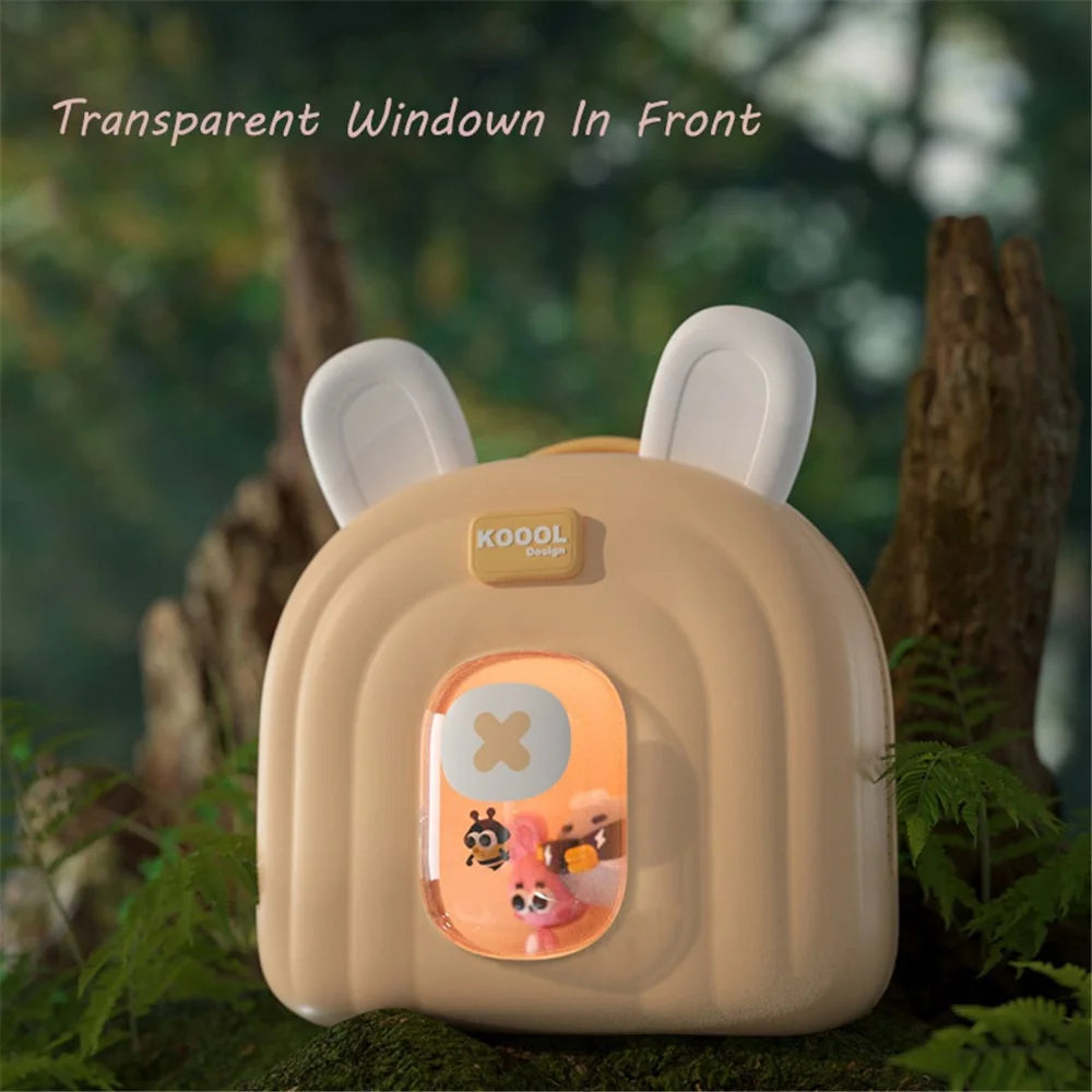 KOOOL K52 Cartoon Rabbit Kids Backpack EVA+PVC Waterproof Children Dual Shoulder Bag - Light Yellow - 4