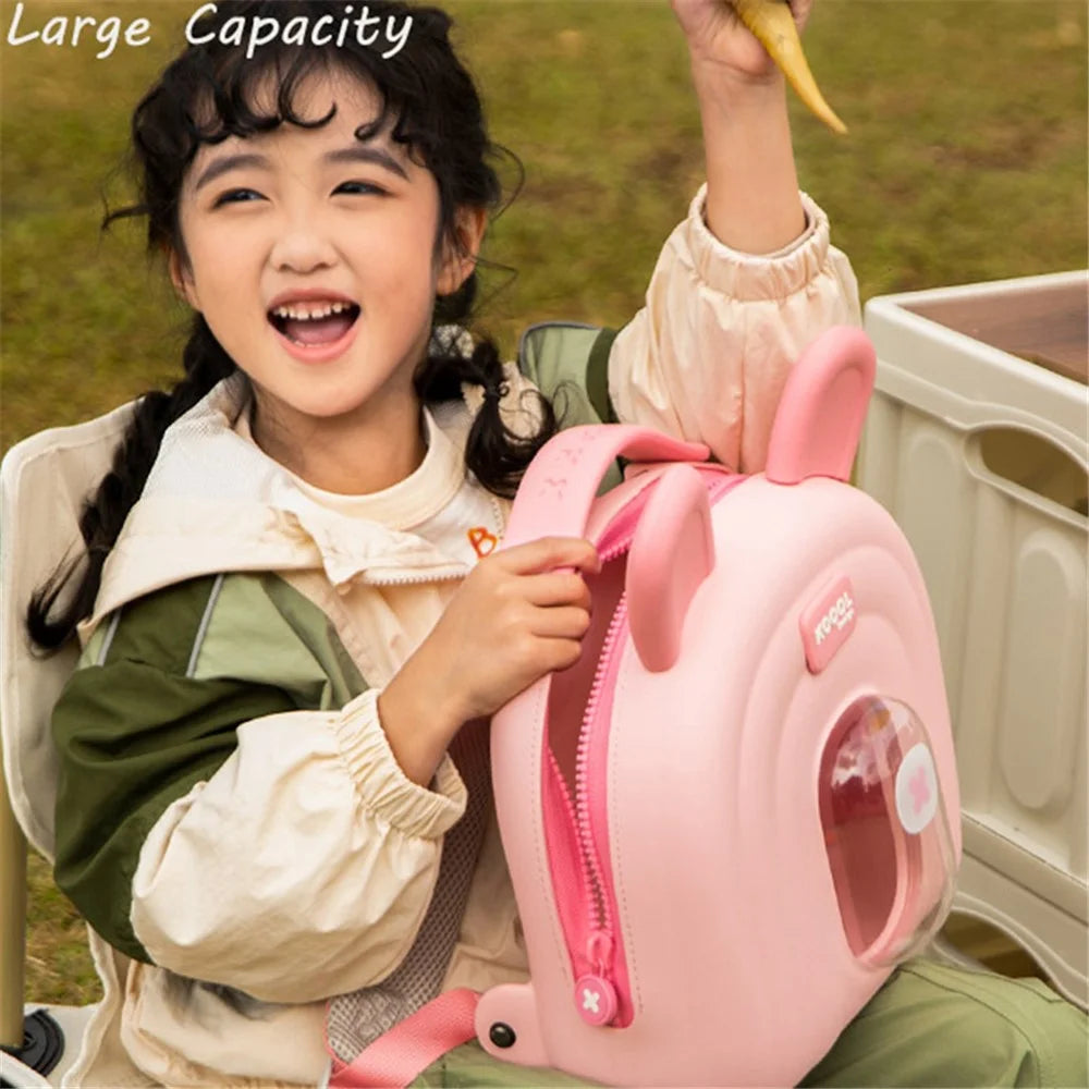 KOOOL K52 Cartoon Rabbit Kids Backpack EVA+PVC Waterproof Children Dual Shoulder Bag - Light Yellow - 6