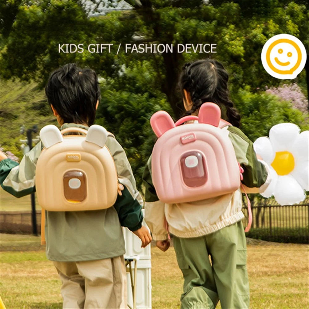 KOOOL K52 Cartoon Rabbit Kids Backpack EVA+PVC Waterproof Children Dual Shoulder Bag - Light Yellow - 7