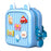 KOOOL K32 Luggage Case Design Kids Crossbody Bag EVA+PVC Cartoon Shoulder Bag with DIY Pattern Patch - Blue - 1