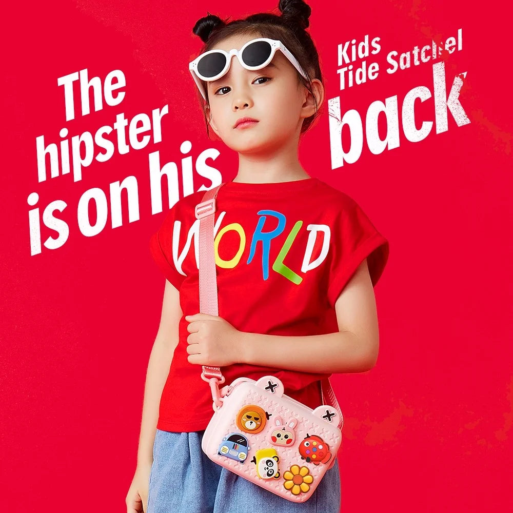 KOOOL K10 Kids Cartoon Crossbody Bag EVA+PVC Shoulder Bag with DIY Pattern Patch for Boys Girls - Yellow - 6