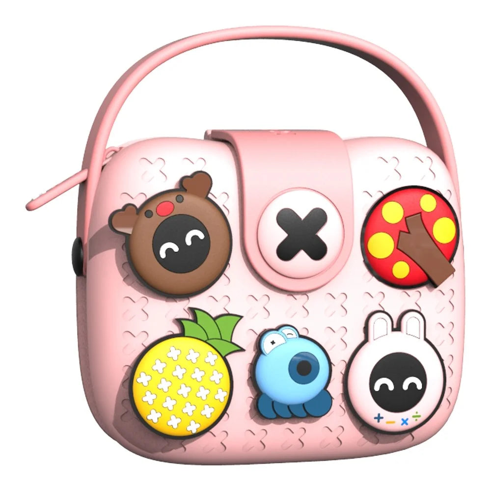 KOOOL K11 Cartoon Kids Handbag EVA+PVC Crossbody Shoulder Bag with DIY Pattern Patch - Pink - 1