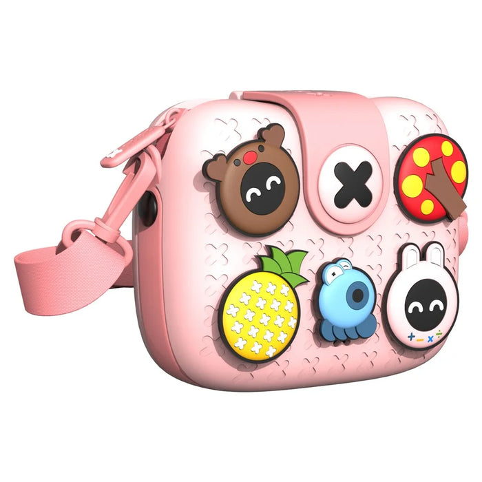 KOOOL K11 Cartoon Kids Handbag EVA+PVC Crossbody Shoulder Bag with DIY Pattern Patch - Pink - 2