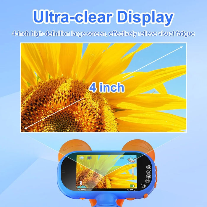 AD-LM01 Children Microscope 4 inch 50-1000X Magnification USB Magnifier Kids Camera with Adjustable LED Light - 4