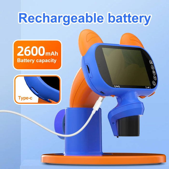 AD-LM01 Children Microscope 4 inch 50-1000X Magnification USB Magnifier Kids Camera with Adjustable LED Light - 5