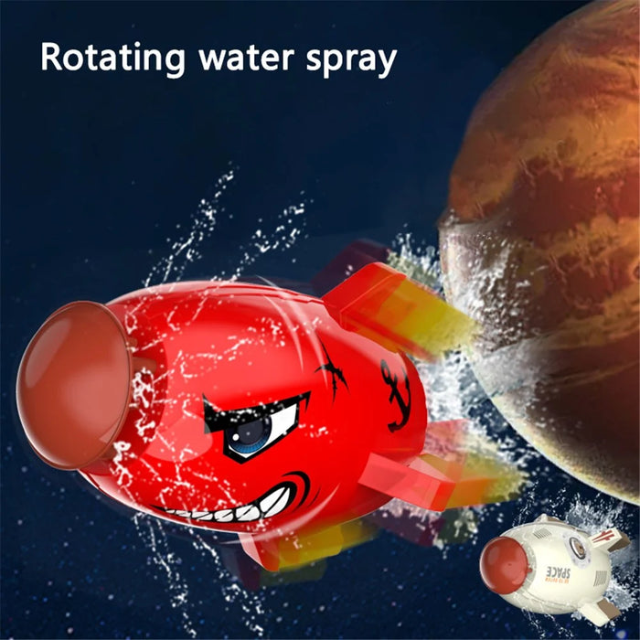 FANDILE Water Rocket Launcher Sprinkler for Kids Toddler Outdoor Play Yard Sprinkler Splashing Fun Toy Gift - Red - 2
