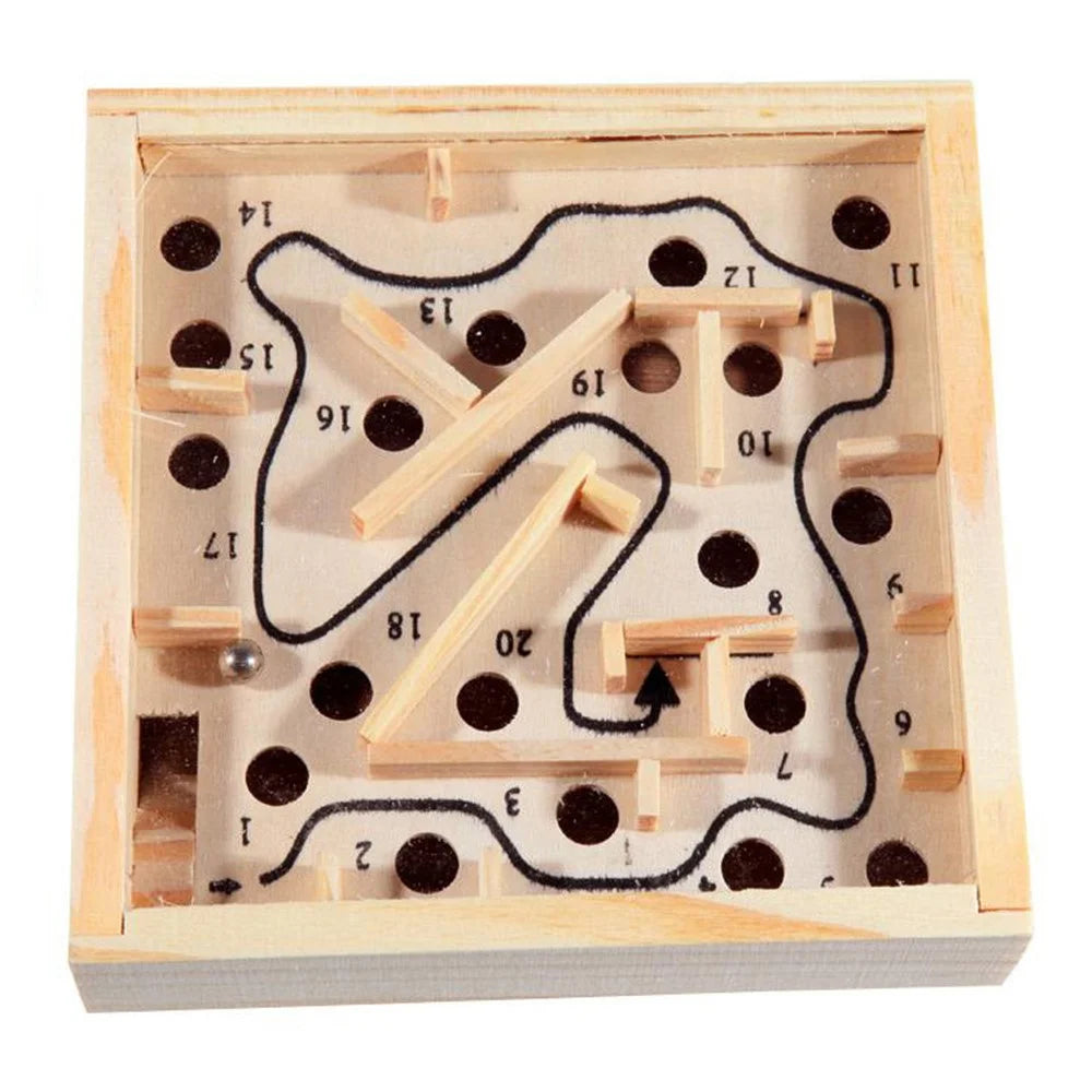 Wooden Pocket Maze Exercise Counterbalance Educational Toy for Kids above 5 Years Old - 1