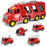 Toddlers Trucks Ambulances Helicopters Friction Power Vehicles Cars Gifts (Dual Layers) - Red - 1
