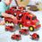 Toddlers Trucks Ambulances Helicopters Friction Power Vehicles Cars Gifts (Dual Layers) - Red - 2