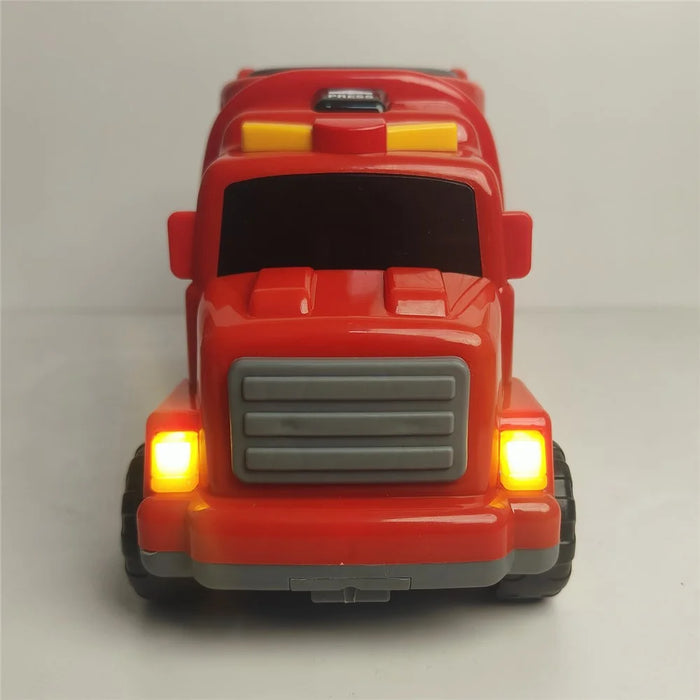 Toddlers Trucks Ambulances Helicopters Friction Power Vehicles Cars Gifts (Dual Layers) - Red - 6