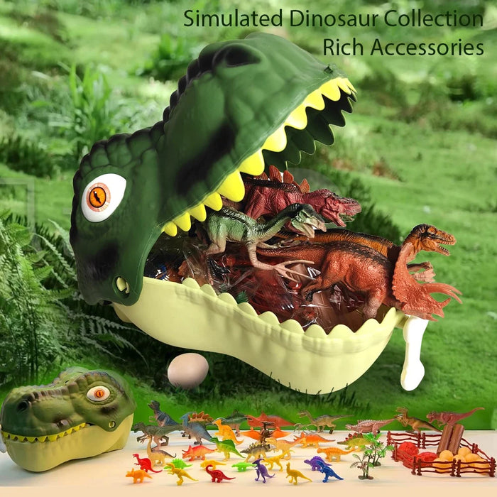 45-Piece Dinosaur Model Toy Gift Set with Dinosaur Head Storage Box - 2