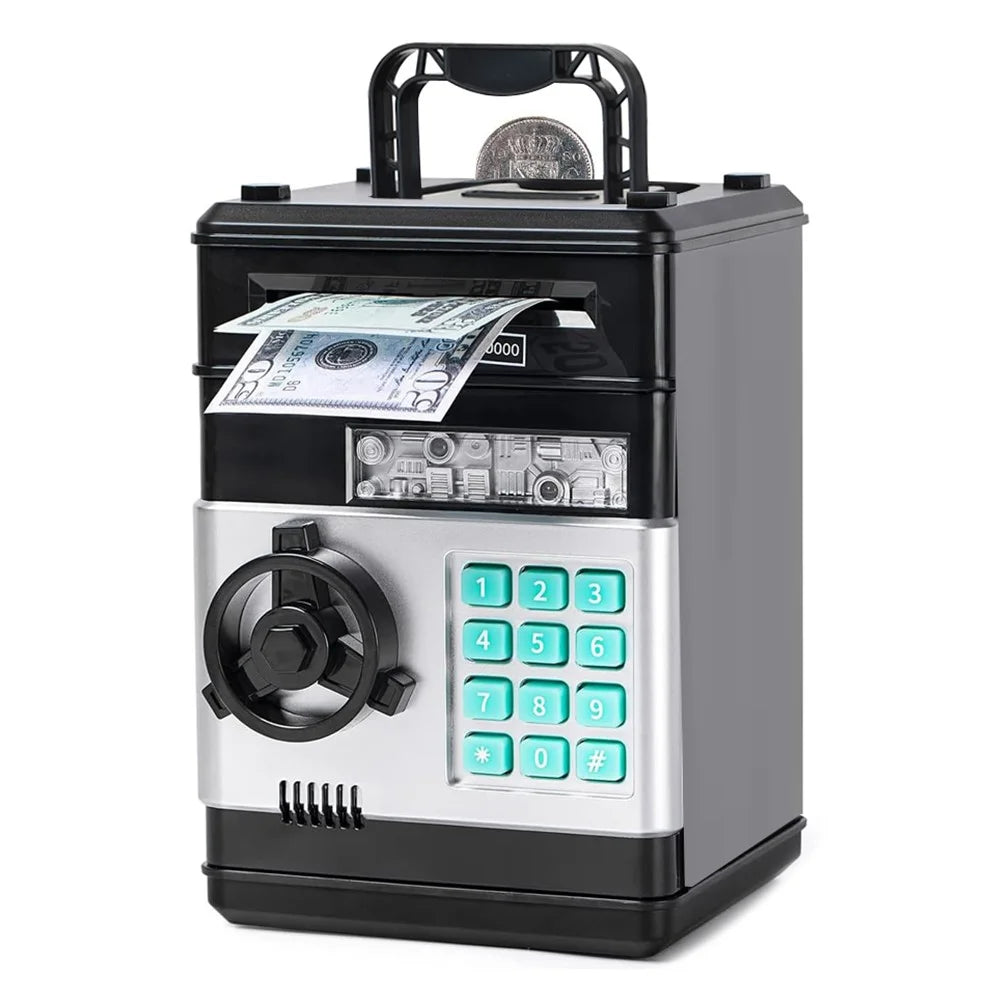 Children Black Piggy Bank Toy Portable Coin Money Box - 1