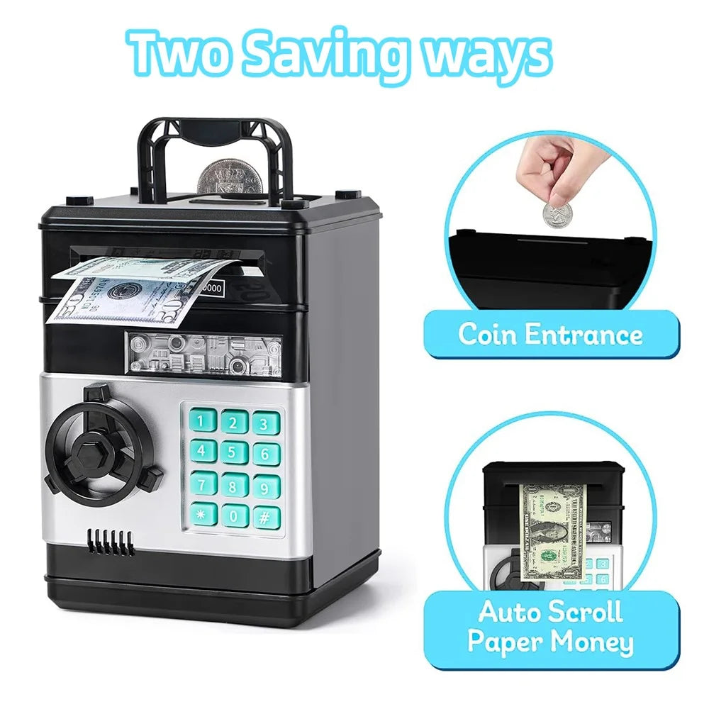 Children Black Piggy Bank Toy Portable Coin Money Box - 3