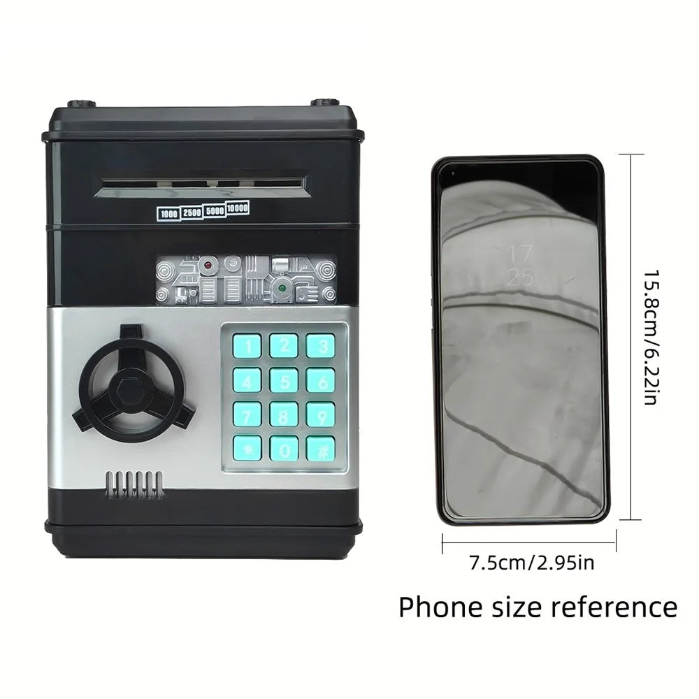 Children Black Piggy Bank Toy Portable Coin Money Box - 7