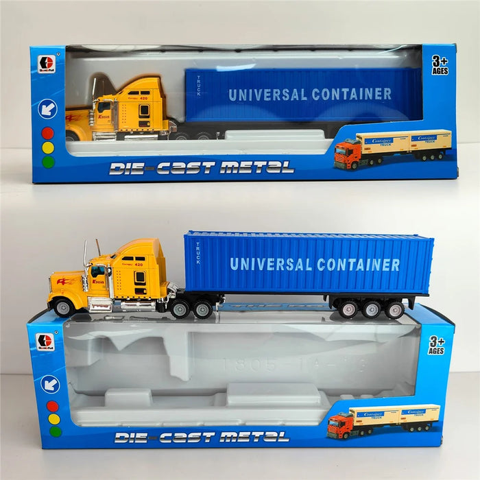 Aluminum Alloy + Plastic Simulation Container Truck Children Engineering Vehicle Toy Gift - 5