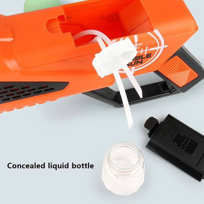 5474-1 36Pcs / Box Electric Bubble Gun Hand-held Soap Bubbles Generator Kids Toy with Light - Orange - 7