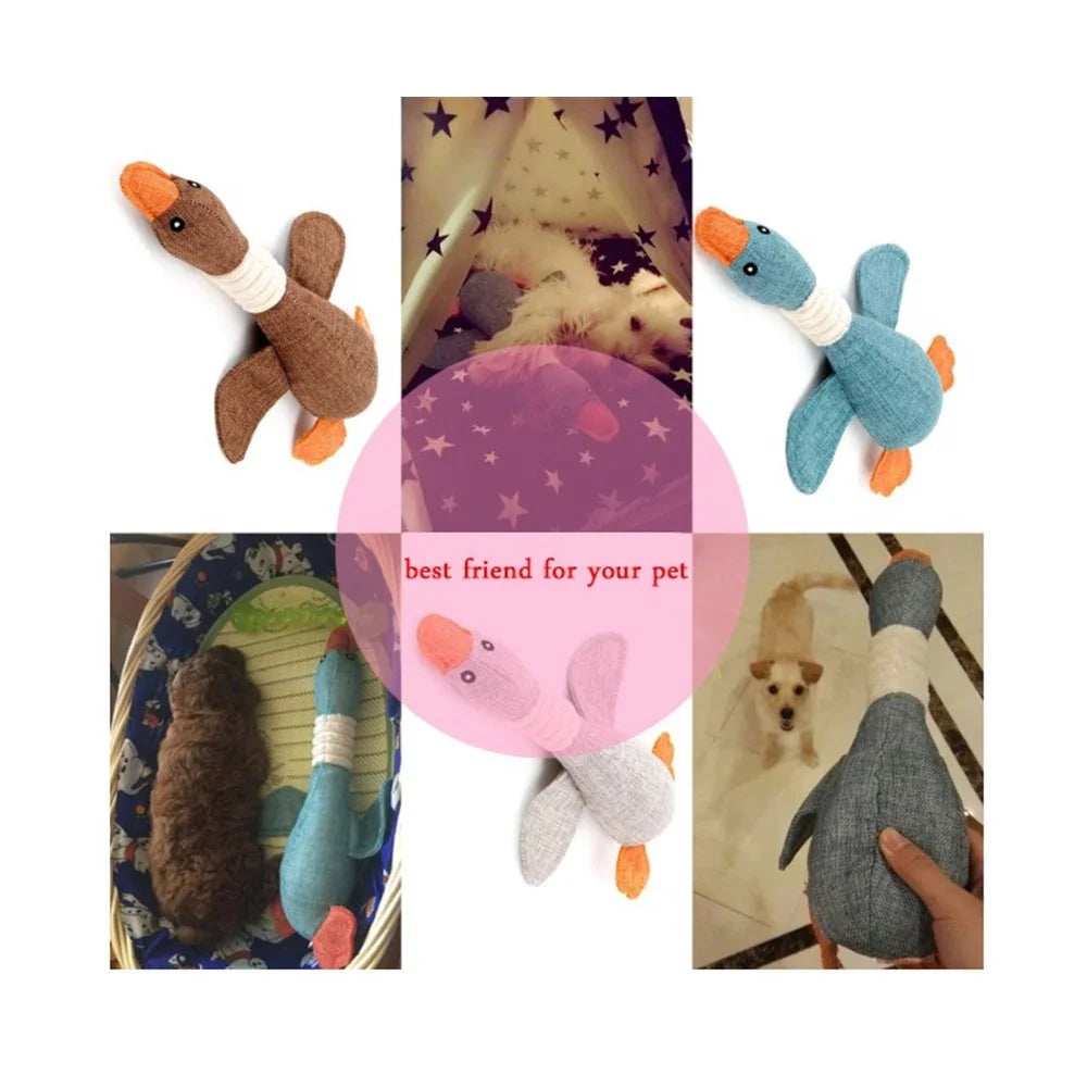 Pet Dog Wild Goose Sound Toys Solid Resistance To Bite Playable High Quality Blue Gray Brown Funny Pet Toy - Blackish Green - 5