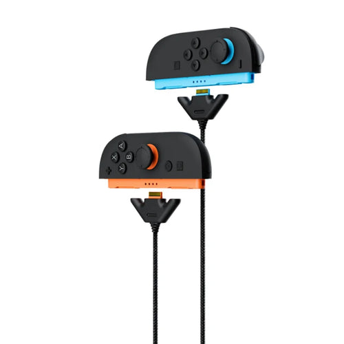 For Nintendo Switch Controller 2PCS Charging Cable Type-C Braided Cord Gaming Accessory - 1