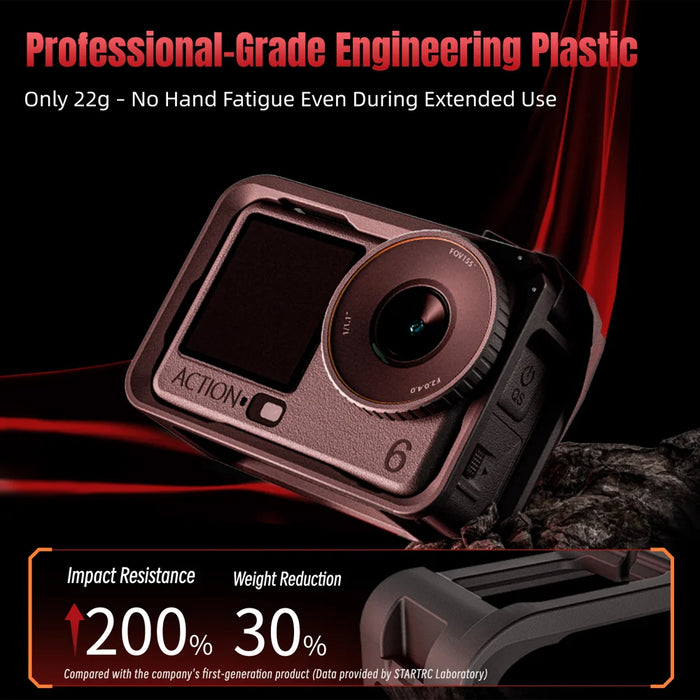STARTRC For DJI Osmo Action 6 Multi-functional Expansion Protective Frame Vertical Horizontal Shooting Plastic Cage - Black - 4