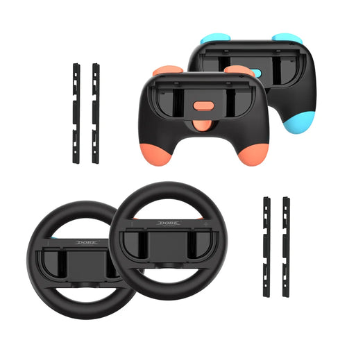 DOBE FOMIS ELECTRONICS TNS-5110S Steering Wheel and Grip Handles Set for Nintendo Switch / Switch 2 Controller Protective Case - 1