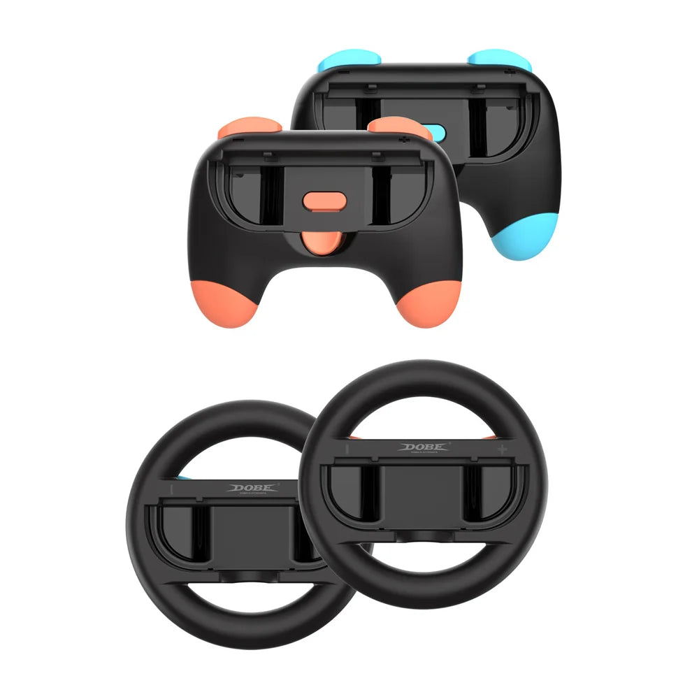 DOBE FOMIS ELECTRONICS TNS-5110S Steering Wheel and Grip Handles Set for Nintendo Switch / Switch 2 Controller Protective Case - 6