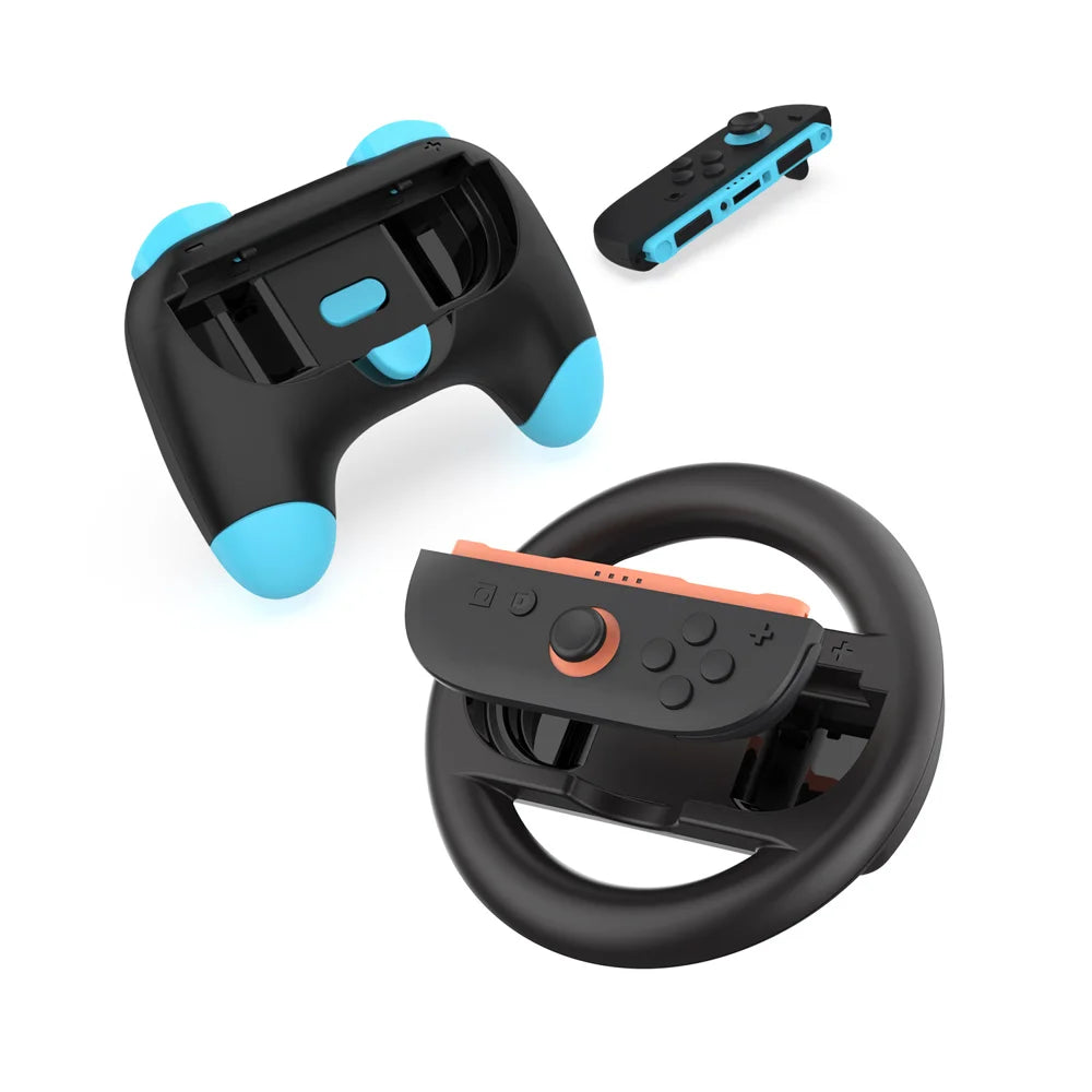 DOBE FOMIS ELECTRONICS TNS-5110S Steering Wheel and Grip Handles Set for Nintendo Switch / Switch 2 Controller Protective Case - 7