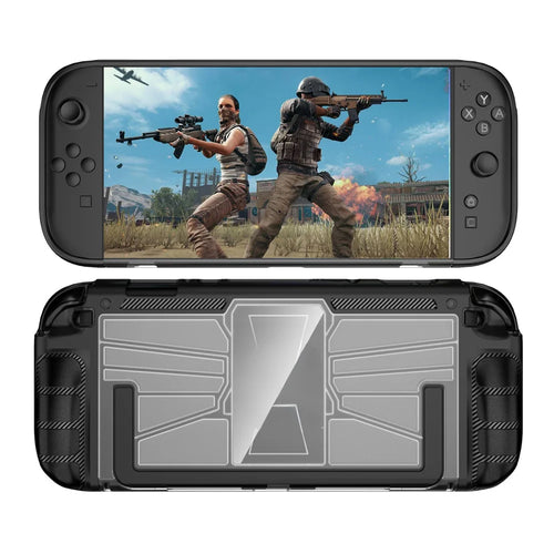 For Nintendo Switch 2 Game Console Shockproof PC + TPU Case Anti-slip Protective Cover - Black - 1
