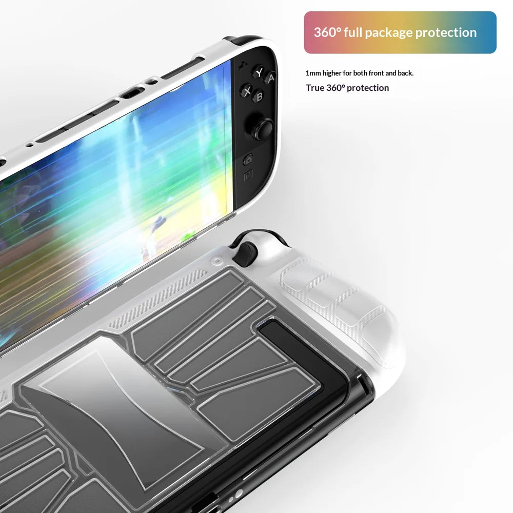 For Nintendo Switch 2 Game Console Shockproof PC + TPU Case Anti-slip Protective Cover - Black - 5