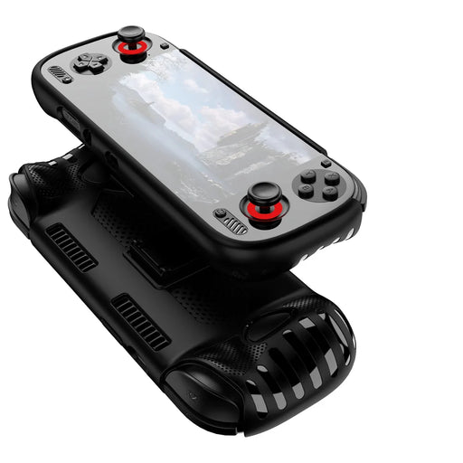 For AYN Odin 3 Shockproof Protective Case Handheld Gaming Console PC + TPU Cover with Stand - Black - 1