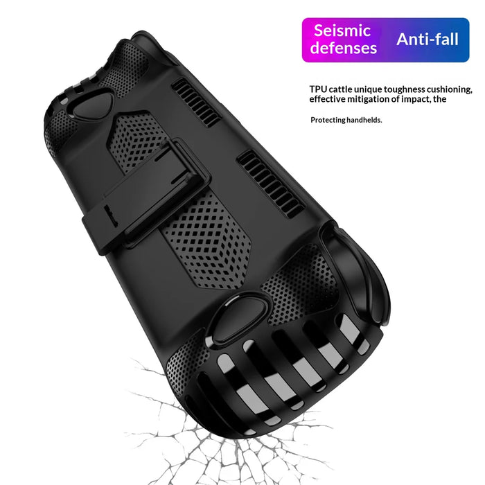 For AYN Odin 3 Shockproof Protective Case Handheld Gaming Console PC + TPU Cover with Stand - Black - 3