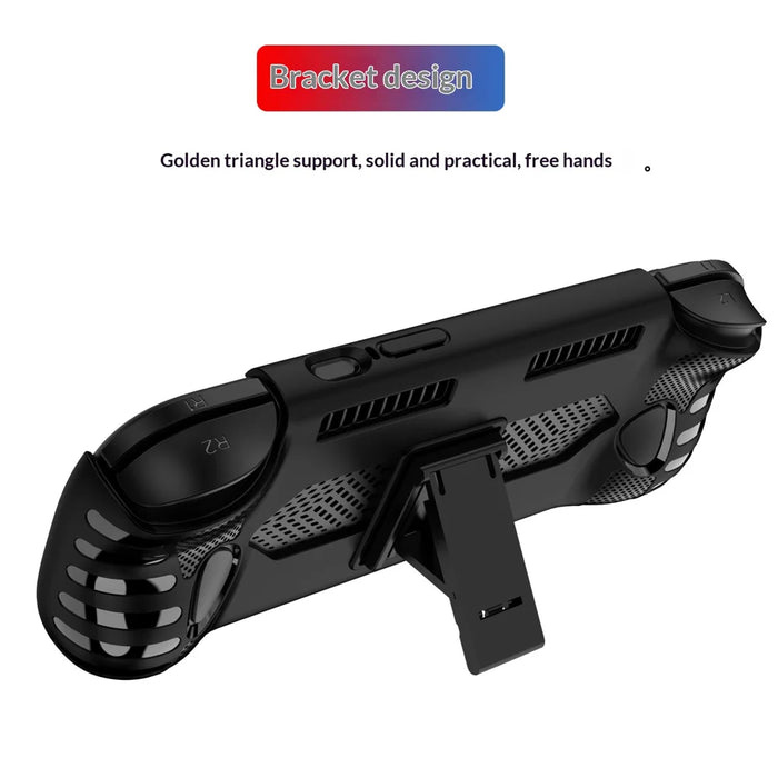 For AYN Odin 3 Shockproof Protective Case Handheld Gaming Console PC + TPU Cover with Stand - Black - 5