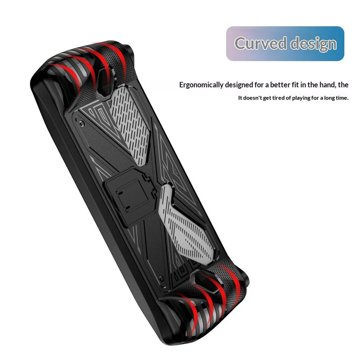 For Asus ROG Ally (2023) Handheld Gaming Console Protective Case Soft TPU Cover with Stand - Black - 6