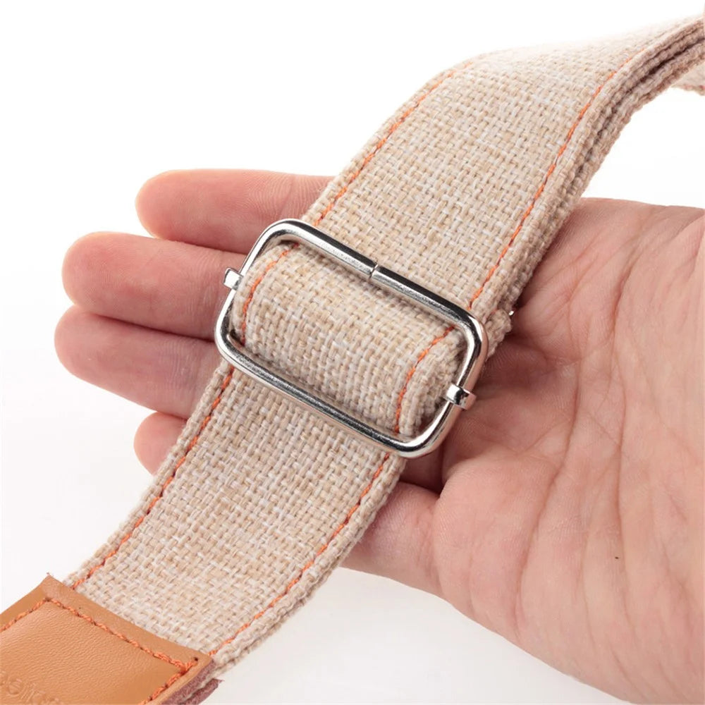 GS-12 Adjustable Ukulele Strap Anti Pull Retro Portable Guitar Shoulder Belt Musical Instrument Accessories - Beige - 5