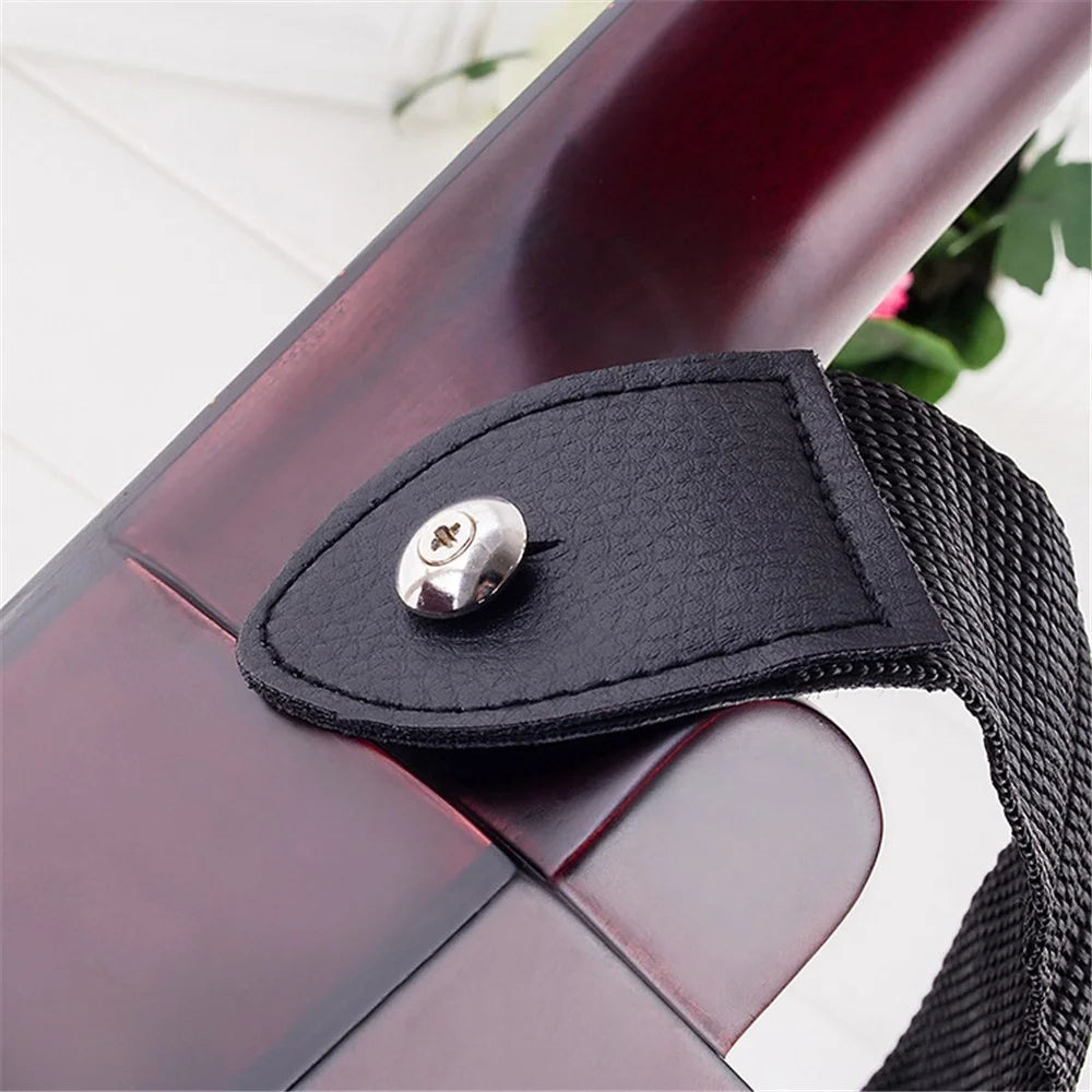 Universal Adjustable Guitar Strap Belt with Leather Ends for Folk Wooden Classical Guitar Ukulele - 3