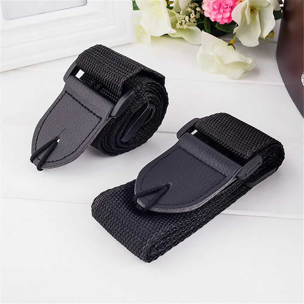 Universal Adjustable Guitar Strap Belt with Leather Ends for Folk Wooden Classical Guitar Ukulele - 4