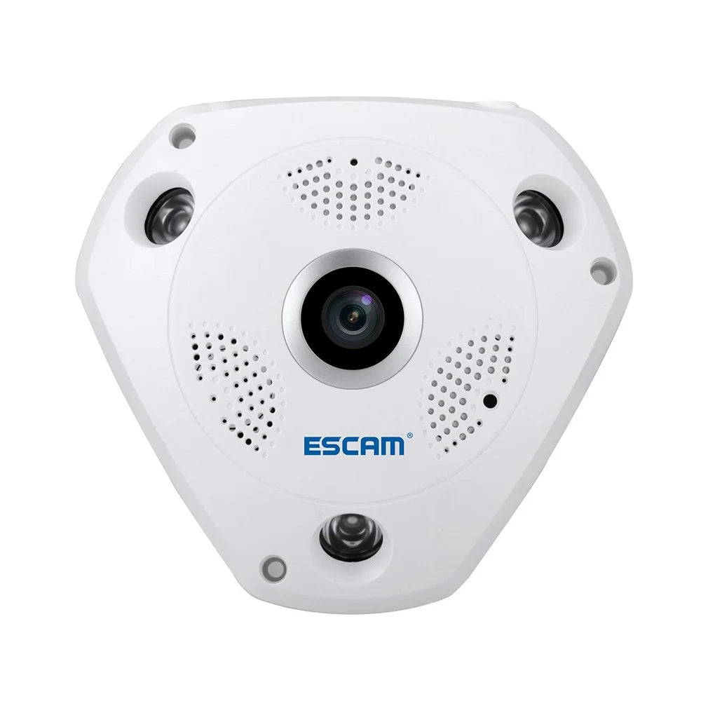 ESCAM Shark QP180 960P WiFi IP Camera 1.44mm Fisheye Lens Support VR APP - EU Plug - 1
