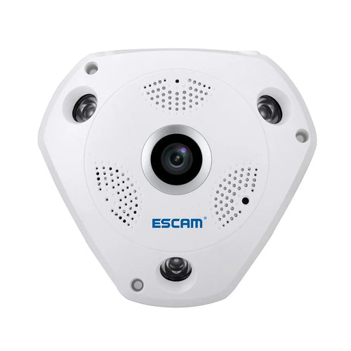 ESCAM Shark QP180 960P WiFi IP Camera 1.44mm Fisheye Lens Support VR APP - EU Plug - 1