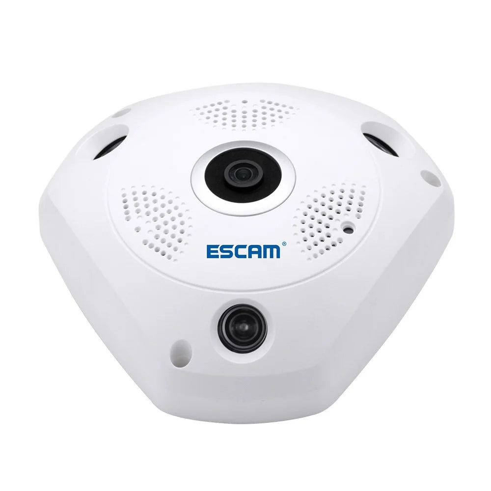 ESCAM Shark QP180 960P WiFi IP Camera 1.44mm Fisheye Lens Support VR APP - EU Plug - 2