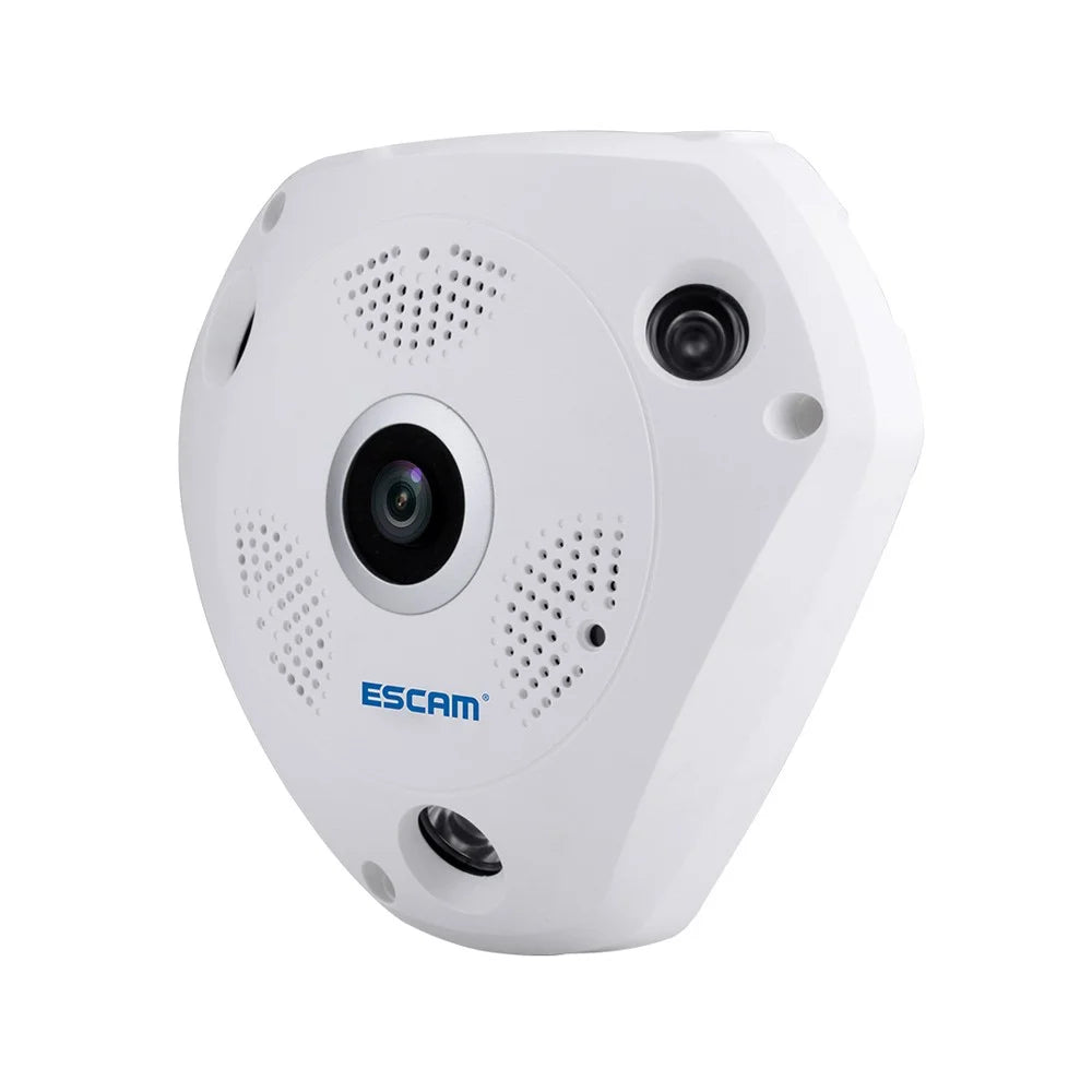 ESCAM Shark QP180 960P WiFi IP Camera 1.44mm Fisheye Lens Support VR APP - EU Plug - 3