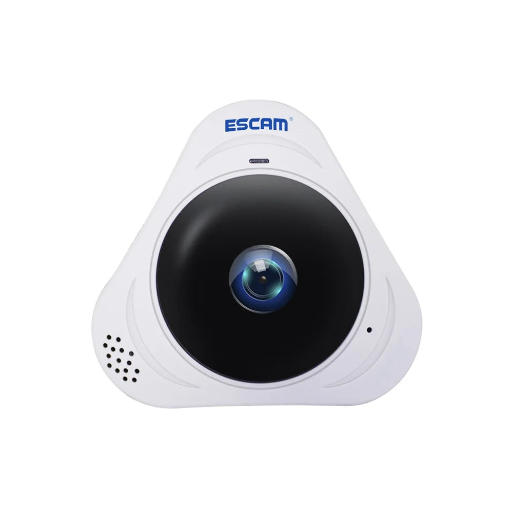 ESCAM Q8 1.3MP 960P WiFi Infrared IP Camera 360° Panoramic Support  Two Way Audio TF Card - White / UK Plug - 1