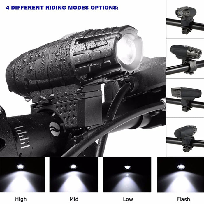 YOUOKLIGHT YK1528 Waterproof Bike Light Set USB Rechargeable Super Bright LED Bicycle Headlight + Tail Light - 3
