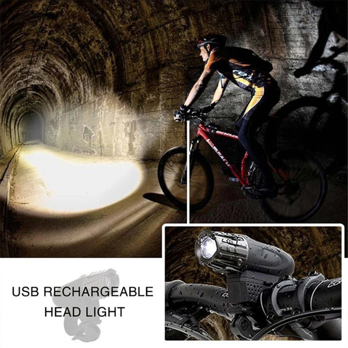 YOUOKLIGHT YK1528 Waterproof Bike Light Set USB Rechargeable Super Bright LED Bicycle Headlight + Tail Light - 5