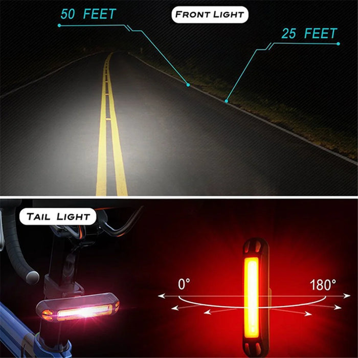 YOUOKLIGHT YK1528 Waterproof Bike Light Set USB Rechargeable Super Bright LED Bicycle Headlight + Tail Light - 6