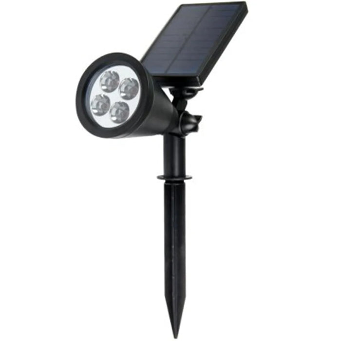 Light Control Solar Wall/Ground Mount LED Spotlight 200LM 6500K Waterproof Lawn Landscape Lamp - White - 3