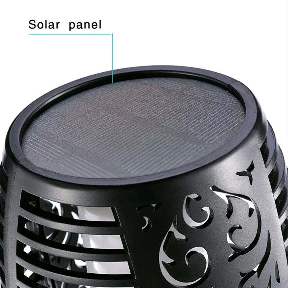 2Pcs/Pack YOUOKLIGHT 96 LED Torch Light Flame LED Solar Light Auto On/Off for Patio Yard Garden - Black - 6