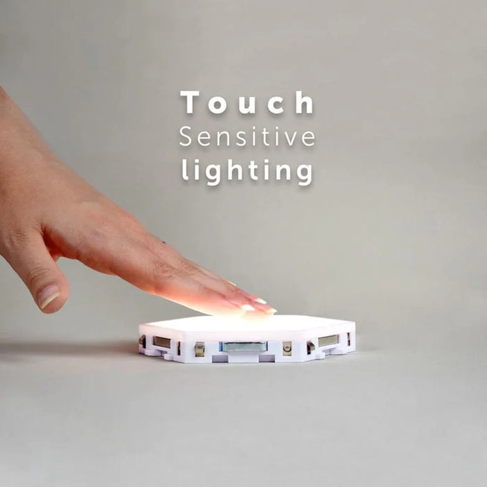 6Pcs/Pack Touch Induction Magnetic Light DIY Honeycomb Modular Wall Lamp Home Decor [Color Edition] - EU Plug - 5