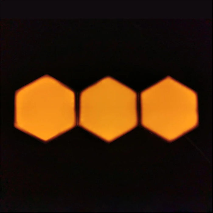 6Pcs/Pack Touch Induction Magnetic Light DIY Honeycomb Modular Wall Lamp Home Decor [Color Edition] - EU Plug - 7
