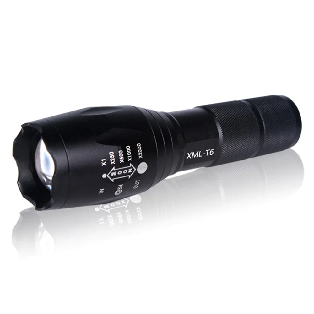 CREE XML-T6 Ultra Bright LED Flashlight Torch with Adjustable Focus Zoom (18650 Version Alone) - 1